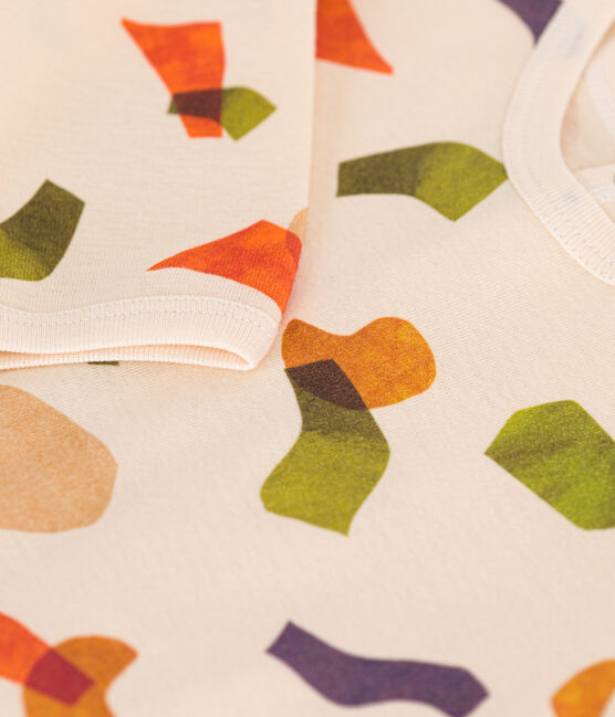 Pijama de algodón con estampado para bebé blanco AVALANCHE/ MULTICO