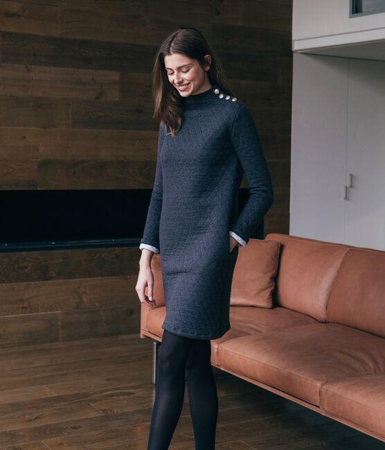 Vestido de túbico de manga larga para mujer gris CITY CHINE
