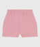 Shorts infantiles de algodón liso rosa CHARME