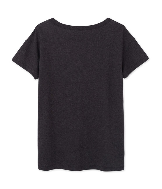 Camiseta maxi para mujer en túbico extrafino chiné gris CITY CHINE