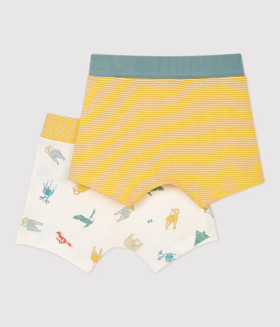 Juego de 2 bóxeres con estampado de muflón de niño de algodón orgánico variante 1