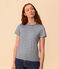 Camiseta LA RECTA de algodón con cuello redondo para mujer POLOCHON/ AVALANCHE