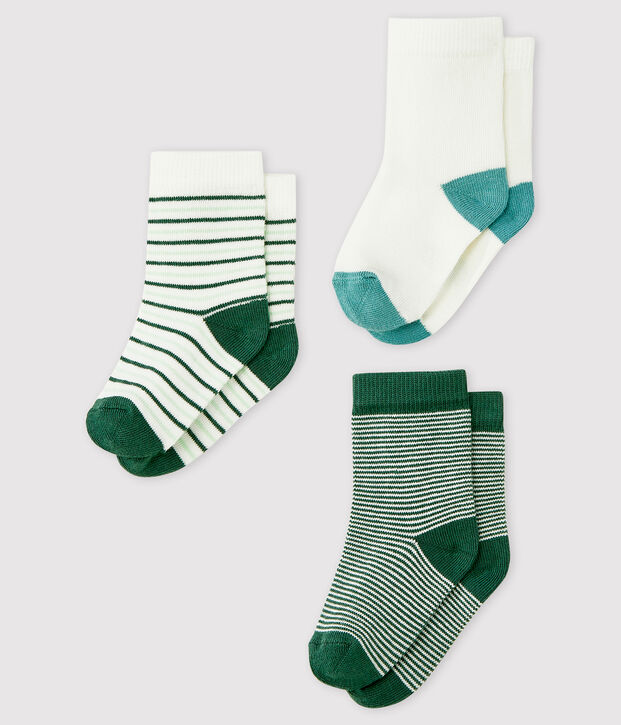 Lote de 3 pares de calcetines de beb&eacute; ni&ntilde;o multicolor