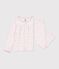 Pijama infantil de algod&oacute;n con frunces y flores rosa/multicolor
