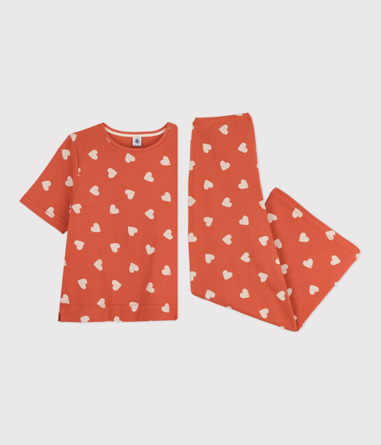 Pijama con corazón de algodón de mujer BRANDY/ AVALANCHE
