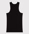 Camiseta sin mangas de algodón para mujer negro BLACK