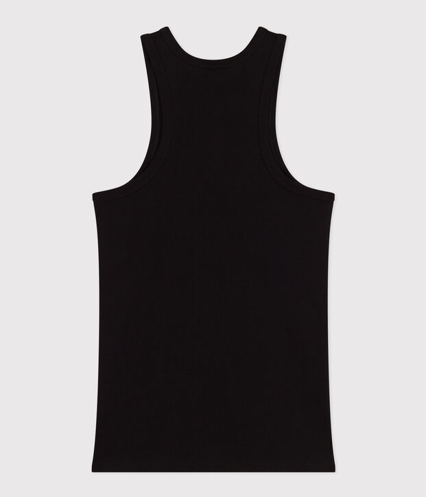 Camiseta sin mangas de algod&oacute;n para mujer negro