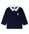 Polo de manga larga para bebé niño azul SMOKING