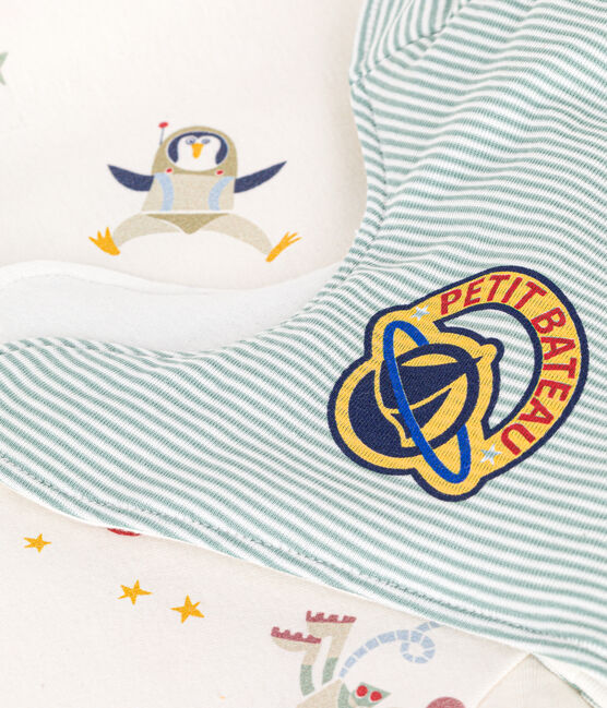 Pijama disfraz infantil de algodón con estampado espacial blanco MARSHMALLOW/blanco MULTICO