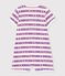 Pelele corto de algodón de Petit Bateau de bebé blanco MARSHMALLOW/rojo TERKUIT/ MULTICO