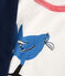 Pijama con motivo de pájaro de algodón orgánico de niño  azul BRASIER/blanco MULTICO