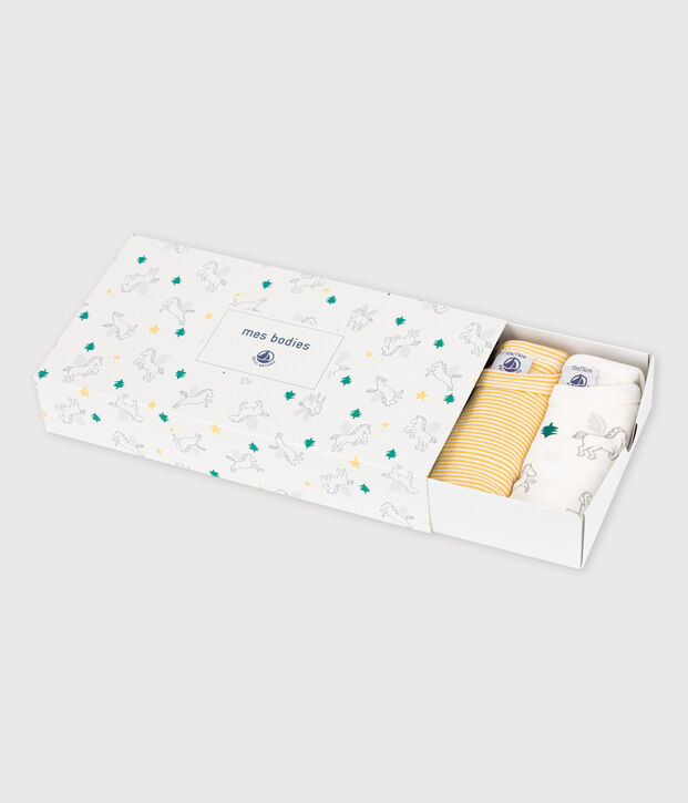 Juego de 5 bodis de manga larga con estrellas de beb&eacute; de algod&oacute;n multicolor