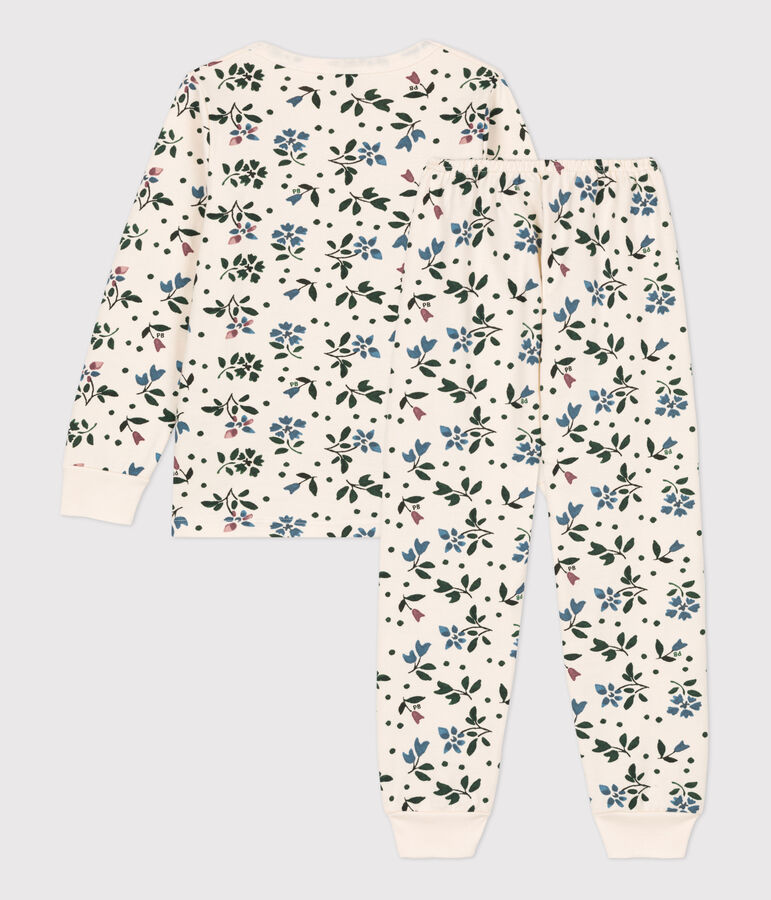 Pijama de felpa con flor para ni&ntilde;a blanco AVALANCHE/ MULTICO