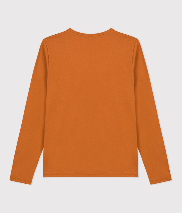 Camiseta de algod&oacute;n Le Droit con cuello de pico para mujer marron
