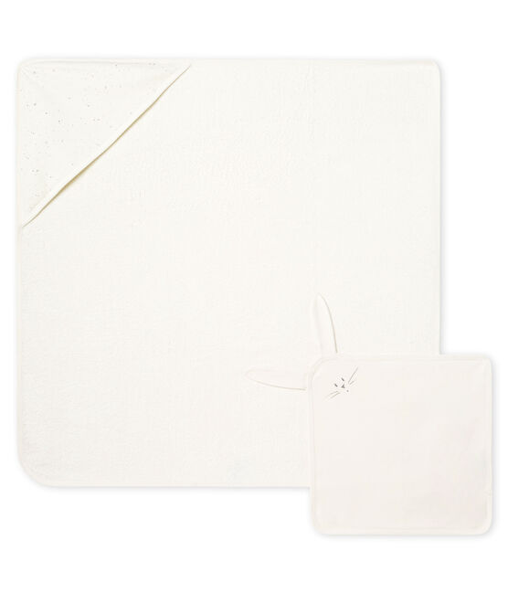Capa cuadrada de baño y peluche de BE de túbico blanco MARSHMALLOW/blanco MULTICO
