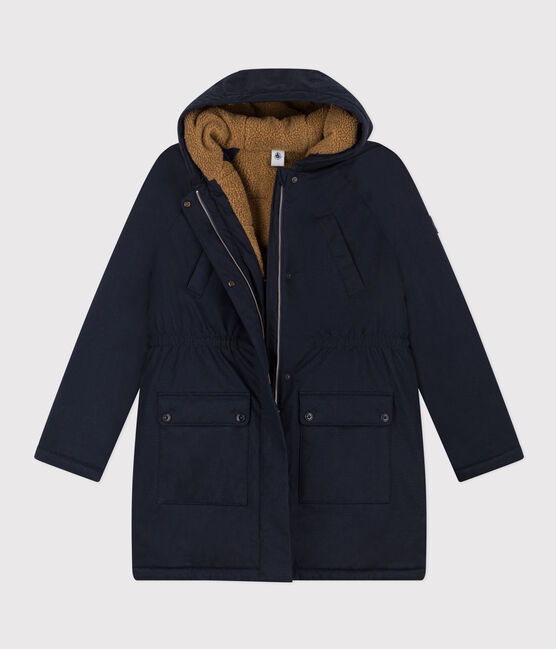 Gabardina con forro de sherpa de mujer azul SMOKING