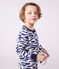 Pijama disfraz infantil de algodón con estampado de cebra azul MILK/ SOIR