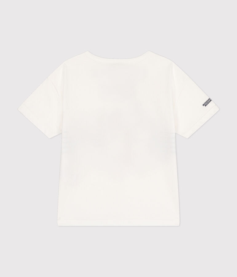 Camiseta infantil Monsieur Madame de algod&oacute;n blanco
