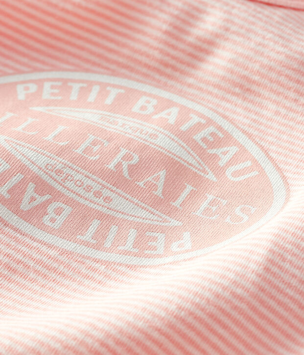 Pijama sin pies de punto naranja/blanco