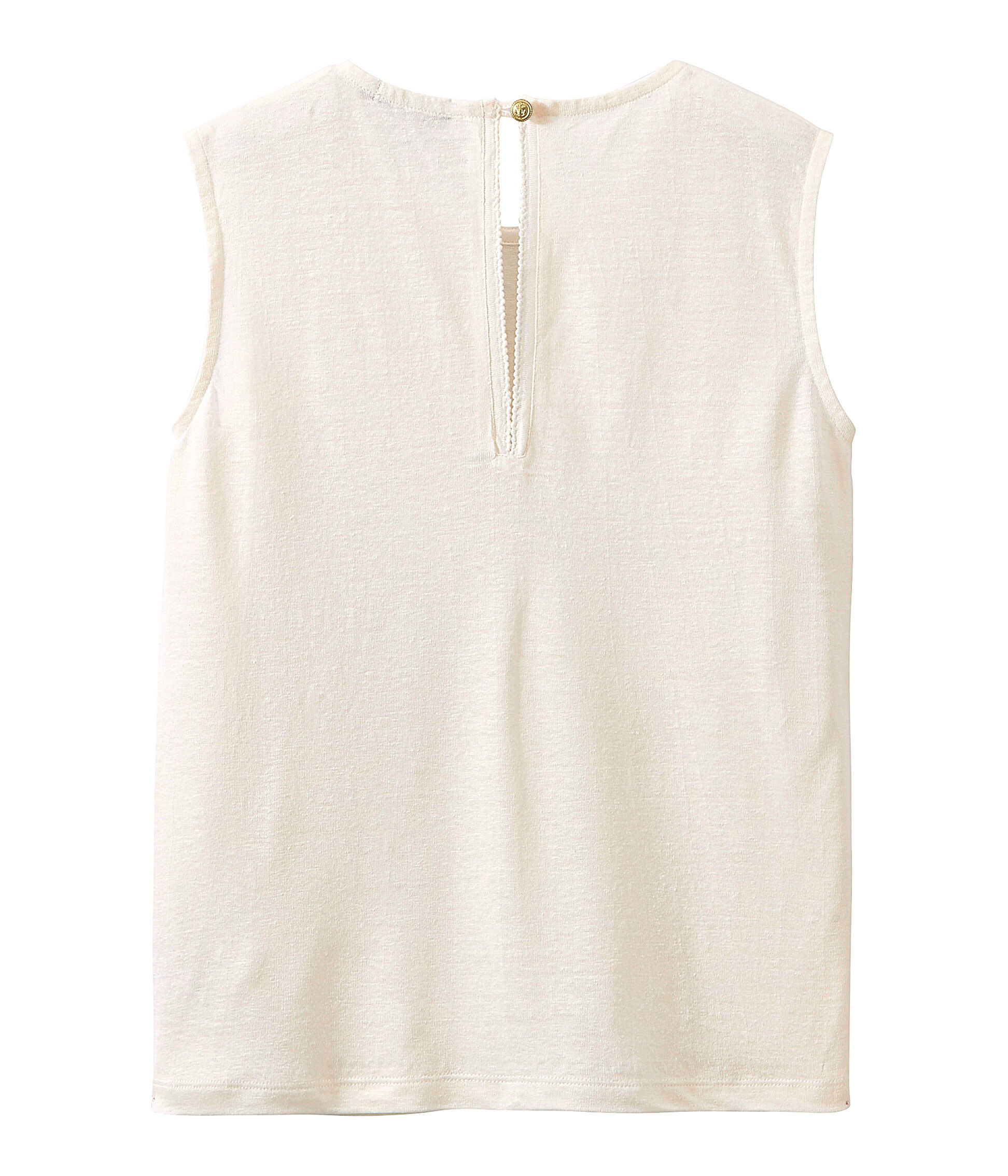 Camiseta sin mangas de lino para mujer | Petit Bateau Camiseta sin mangas de lino Blanco natural MUJER | H&M ES