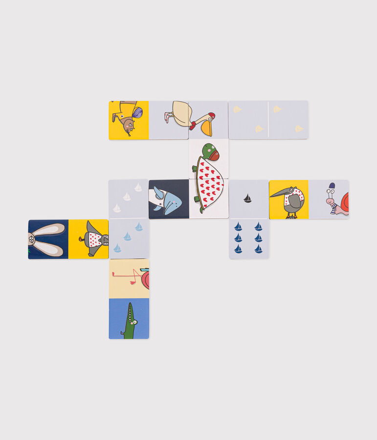 Juego de domin&oacute; y rompecabezas &ndash; Djeco x Petit Bateau multicolor