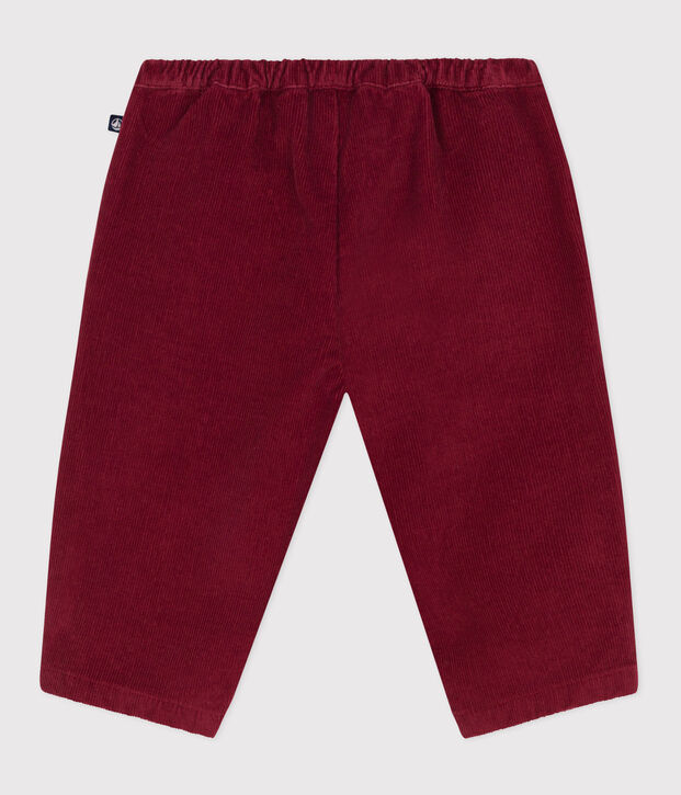 Pantal&oacute;n de pana lisa para beb&eacute; rojo