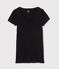 Camiseta L'ICONIQUE con cuello de pico de algodón de mujer negro NOIR
