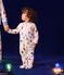 Pijama de felpa cepillada con estampado de bolas de Navidad para bebé blanco MARSHMALLOW/blanco MULTICO