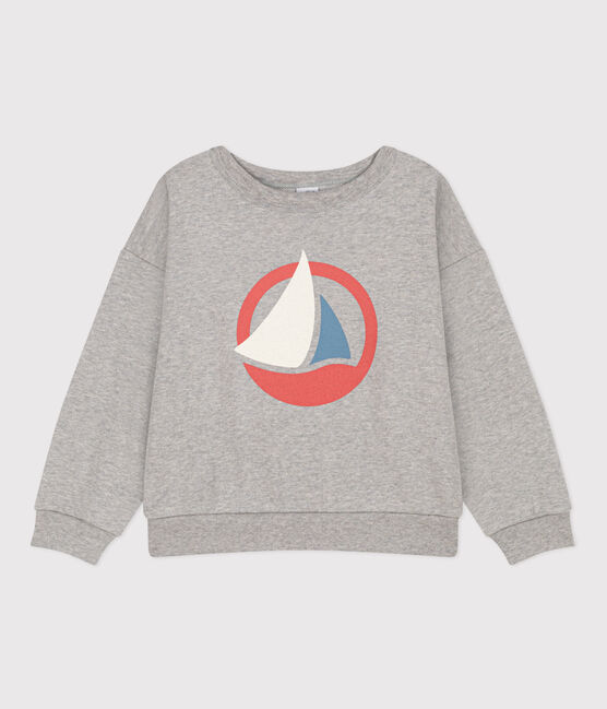 Sudadera de muletón para niño gris CHATON CHINE