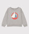 Sudadera de muletón para niño gris CHATON CHINE