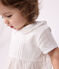 Vestido blanco de algodón, pololo y detalles calados para bebé blanco ECUME