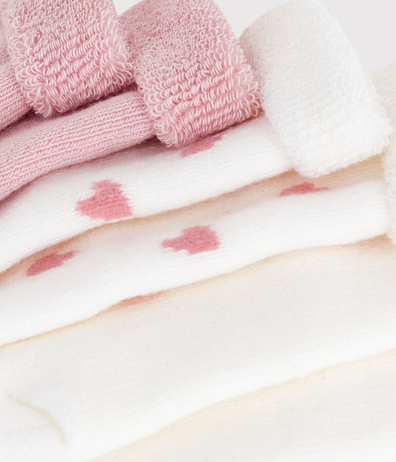 Juego de calcetines de algod&oacute;n liso para reci&eacute;n nacido variante 1