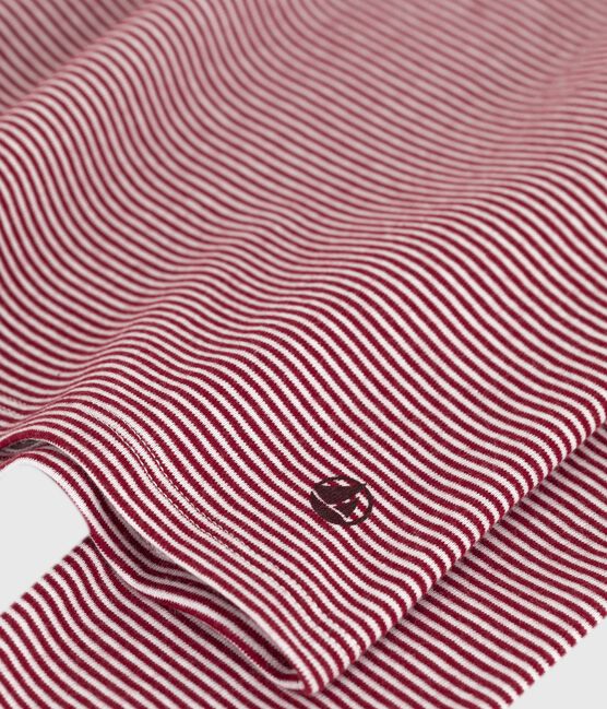 Camiseta Icónica de manga larga de algodón para mujer rojo AMARANTE/ MARSHMALLOW