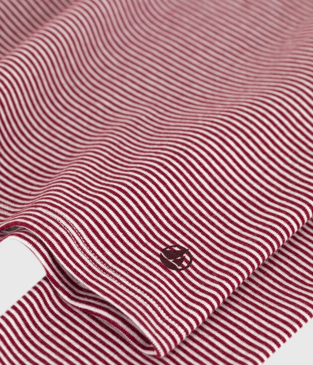 Camiseta Ic&oacute;nica de manga larga de algod&oacute;n para mujer rojo/blanco