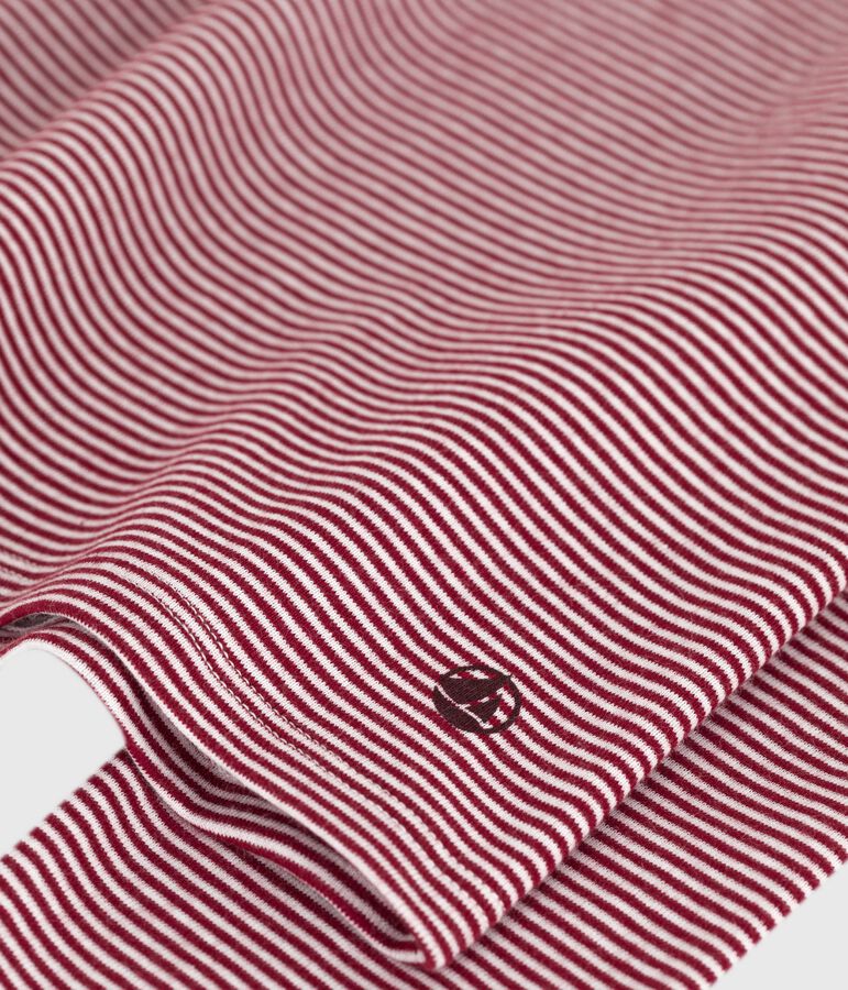 Camiseta Ic&oacute;nica de manga larga de algod&oacute;n para mujer rojo/blanco