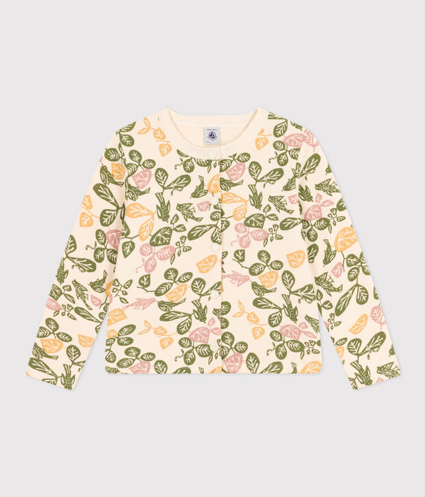 C&aacute;rdigan de algod&oacute;n para ni&ntilde;a crudo/multicolor