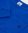 Camiseta de punto flameado de manga larga para niño azul CALVIN