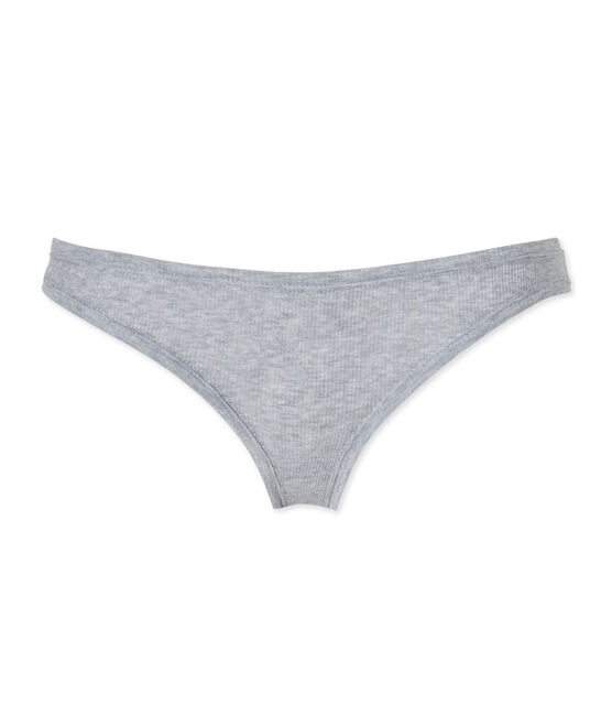 Braguita de algodón para mujer gris FUMEE CHINE