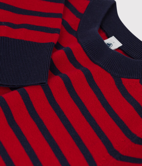 Jersey de lana y algodón con rayas marineras para mujer rojo TERKUIT/ SMOKING