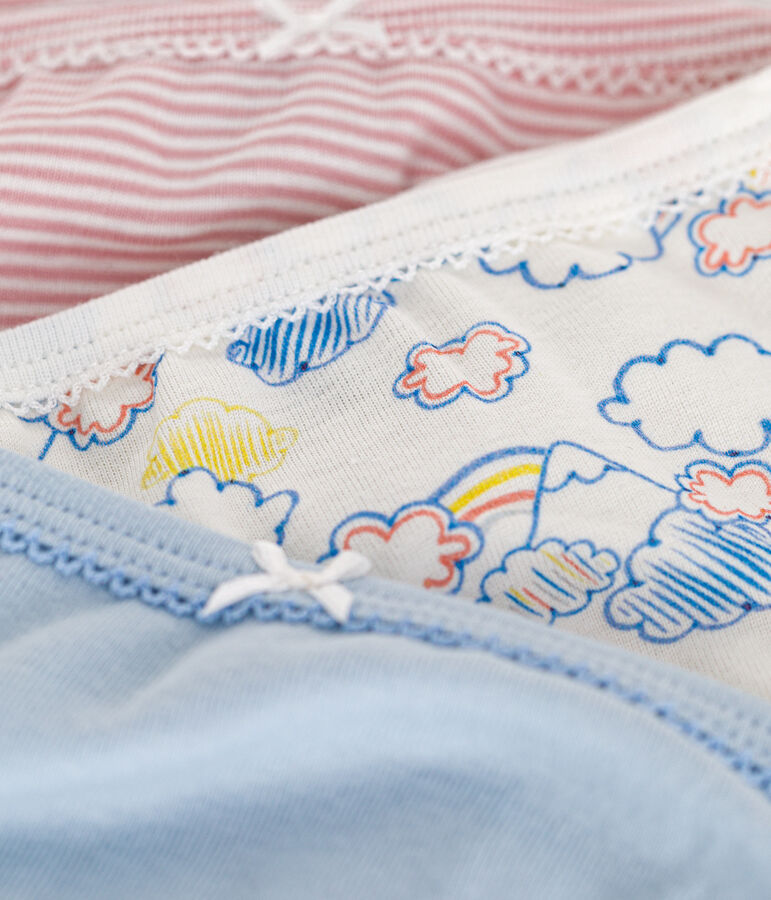 Juego de 3 braguitas de algod&oacute;n infantiles de arco&iacute;ris variante 1