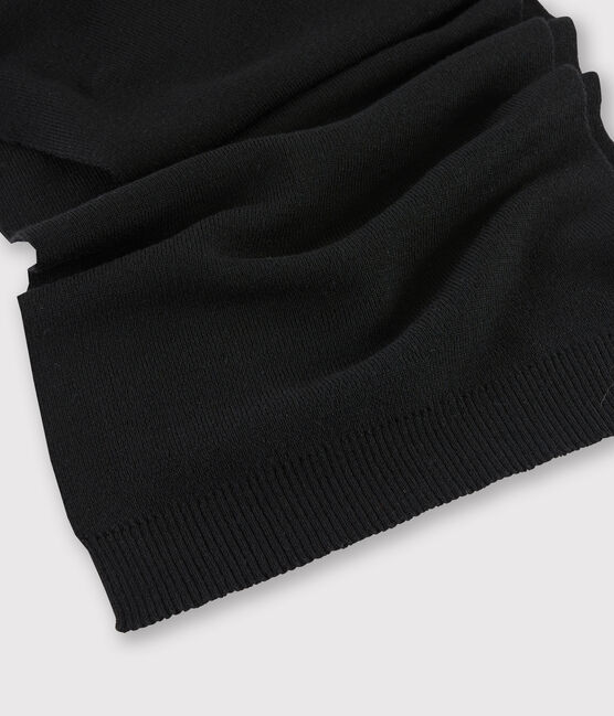 Bufanda de lana para mujer negro NOIR