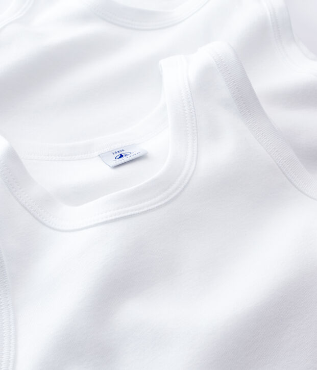 Lote de 2 camisetas de tirantes blancas de chico multicolor