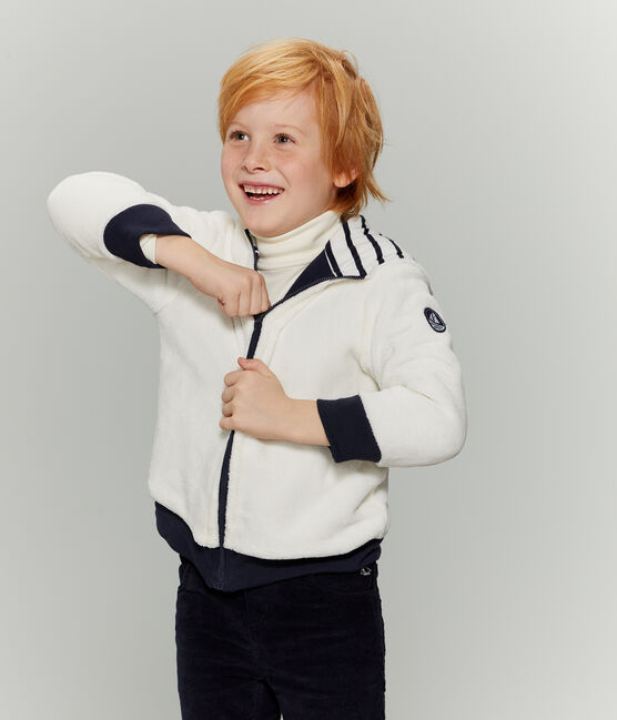 Sudadera con cremallera reversible para niño azul SMOKING