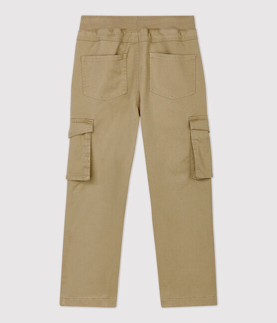 Pantalón de corte normal de gabardina de niño beige JERRYCAN