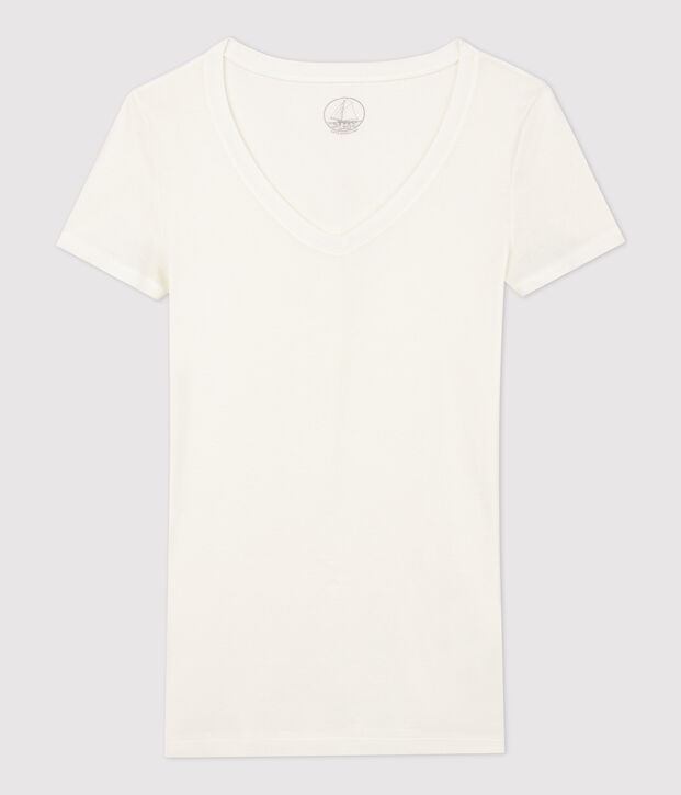 Camiseta de canal&eacute; ligero de mujer blanco