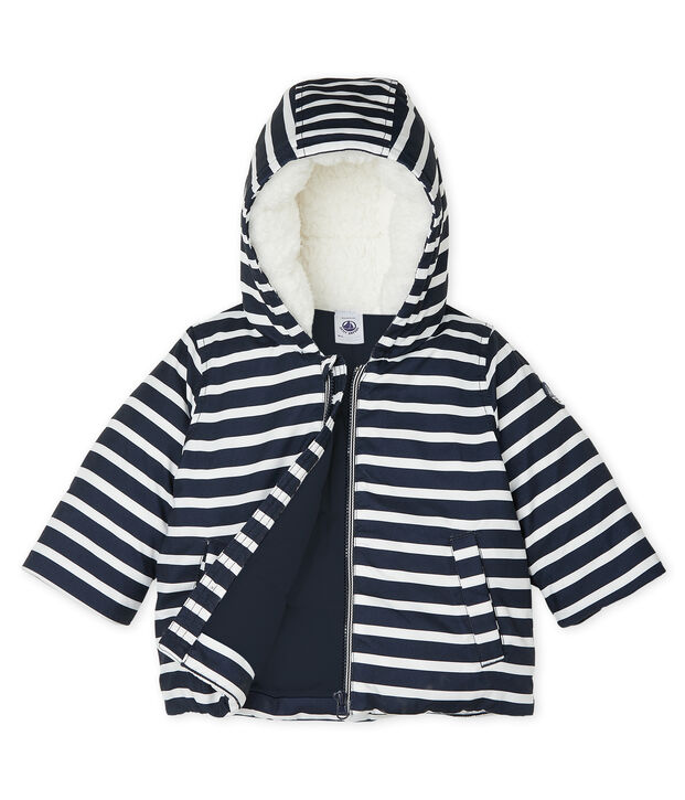 Plum&oacute;n de beb&eacute; ni&ntilde;o de rayas azul/blanco