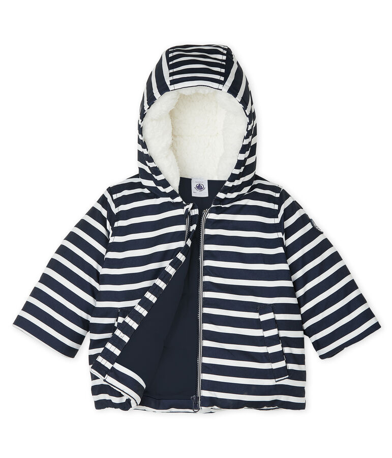 Plum&oacute;n de beb&eacute; ni&ntilde;o de rayas azul/blanco