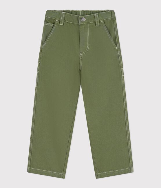 Pantalón carpenter infantil de algodón verde OLIVINE