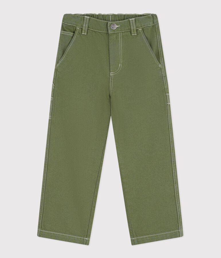 Pantal&oacute;n carpenter infantil de algod&oacute;n verde