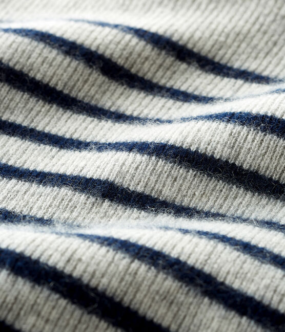 Jersey de cachemira para bebé niño gris BELUGA/azul SMOKING